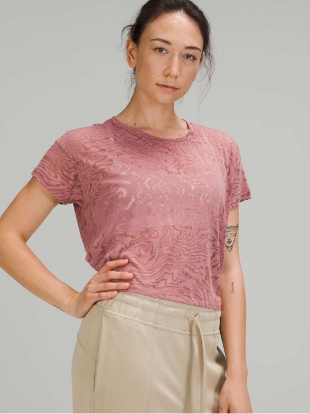 Lululemon Cates Tee Veil Spiced Chai